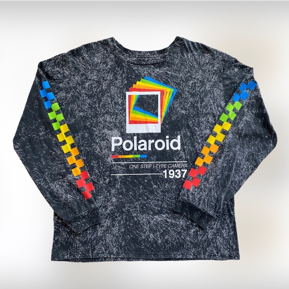 Polaroid Tops - Polaroid: Graphic Long Sleeve Shirt